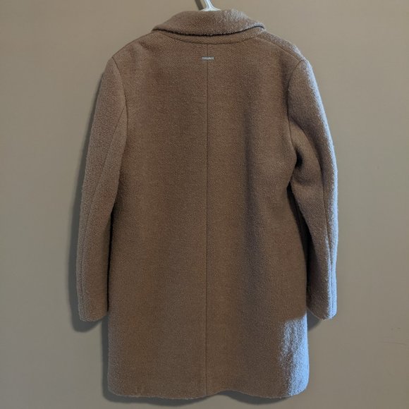 DKNY Beige Wool Boucle Coat - Size L - Picture 2 of 10